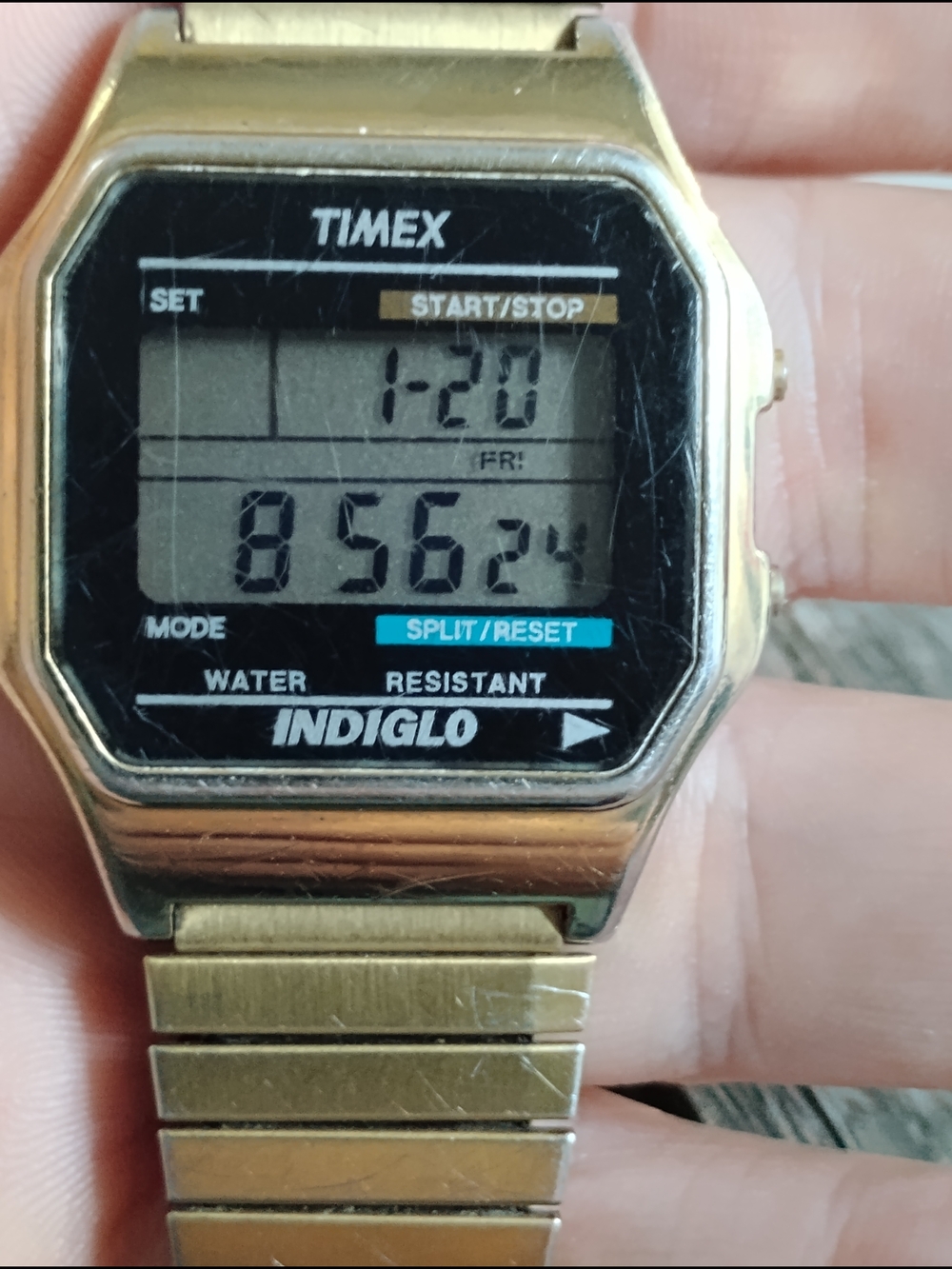 Timex Indiglo Gold Digital Watch